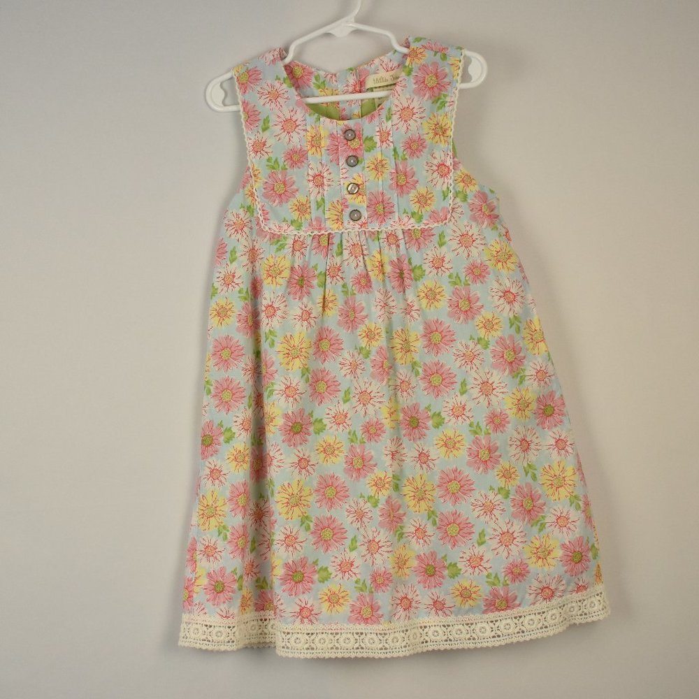 Matilda Jane Girls 100% Cotton Hello Lovely Daisy Charm Woven Dress Size 6